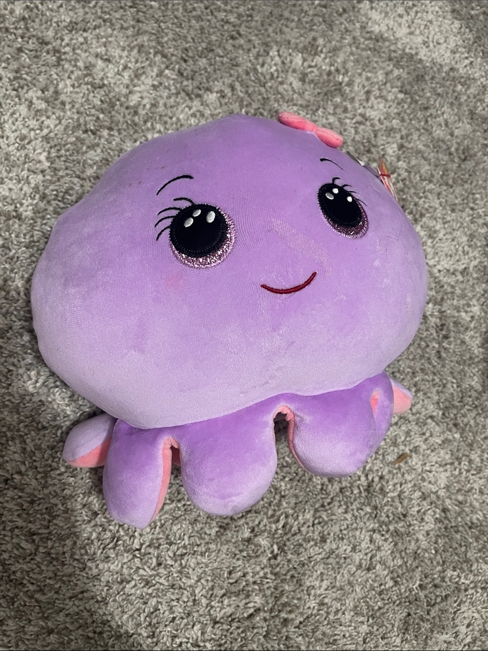 Ty Purple and Pink Reversible Jellyfish Plush